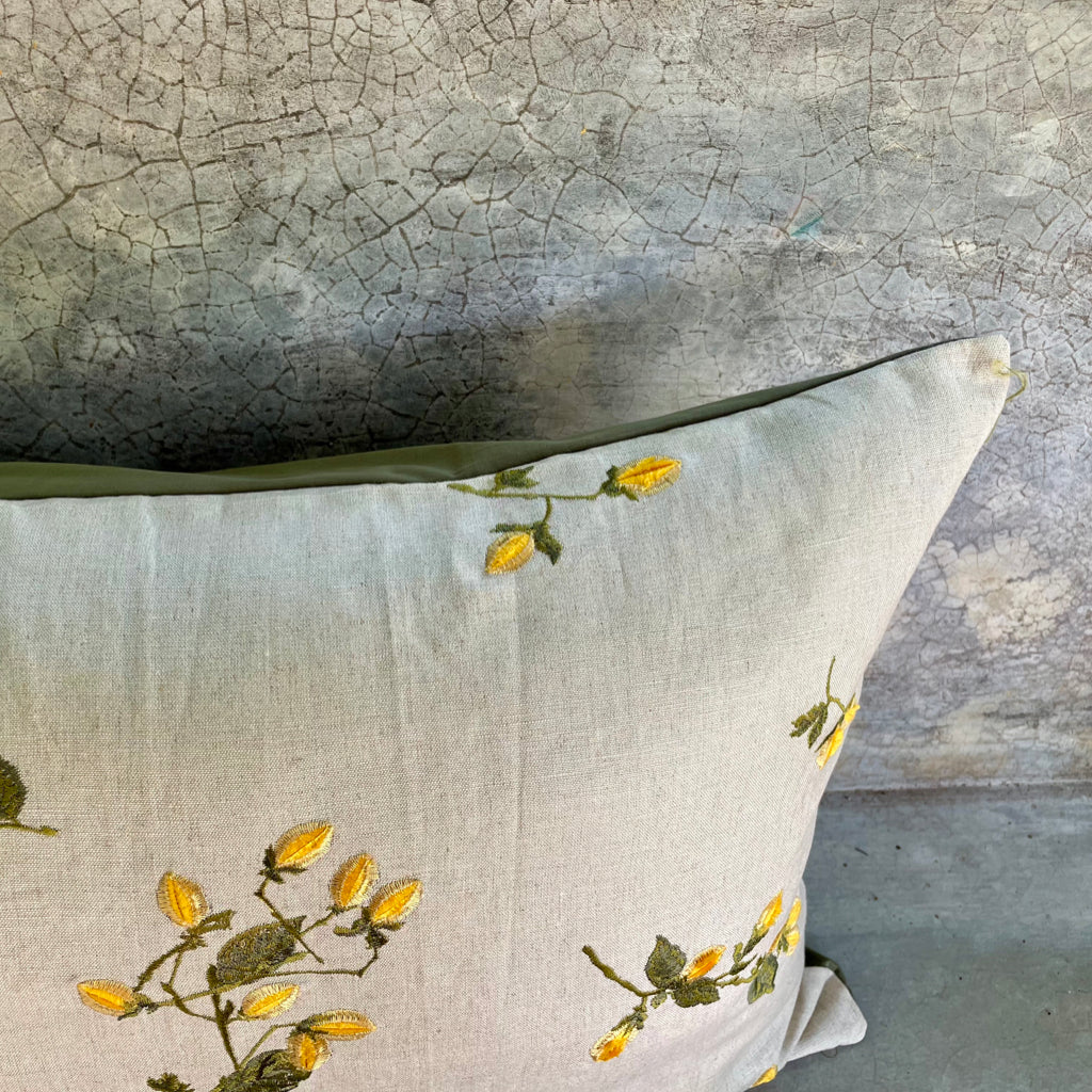 Indus Cherry Blossom Chrome Cushion Cover - 38 x 18 - Single