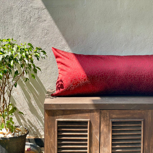 Indus Sumac Wine Red Cushion Cover - 38 x 18 - Single