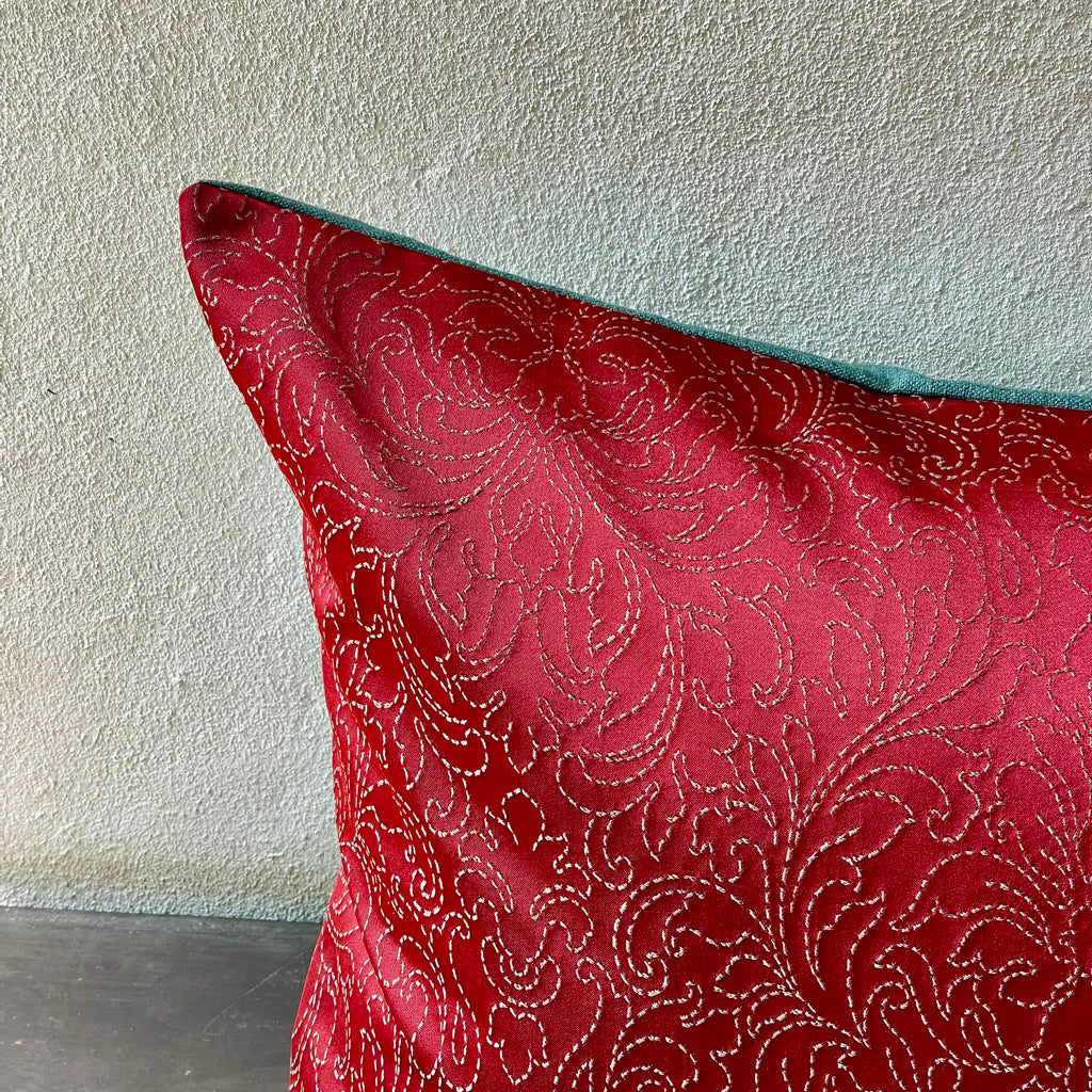 Indus Sumac Wine Red Cushion Cover - 38 x 18 - Single