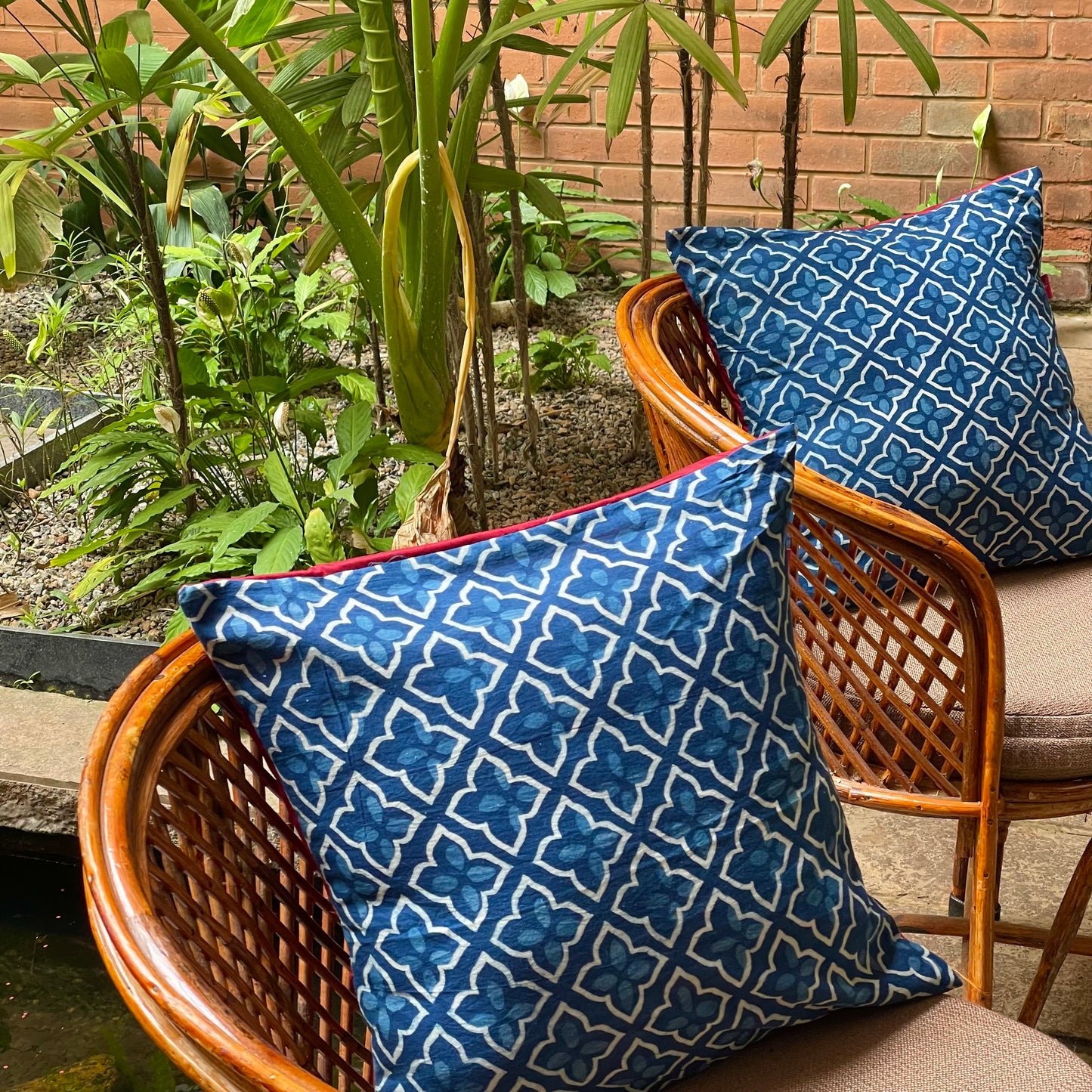 Clyde Sanganer Cushion Cover - 16 x 16 - Single