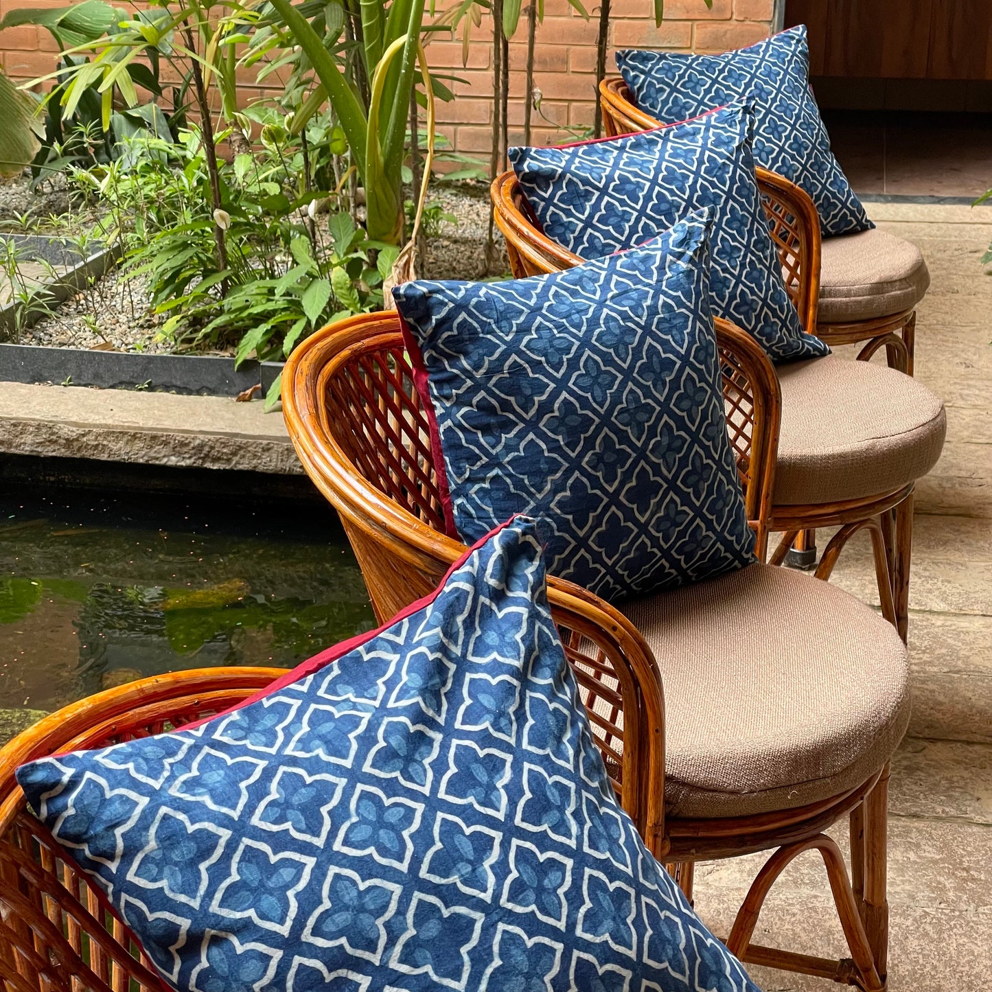 Clyde Sanganer Cushion Cover - 16 x 16 - Single