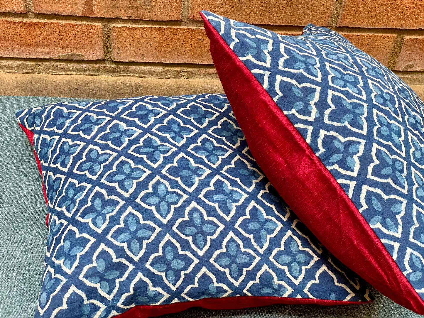 Clyde Sanganer Cushion Cover - 16 x 16 - Single