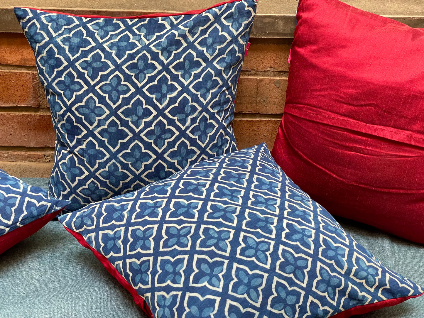 Clyde Sanganer Cushion Cover - 16 x 16 - Single