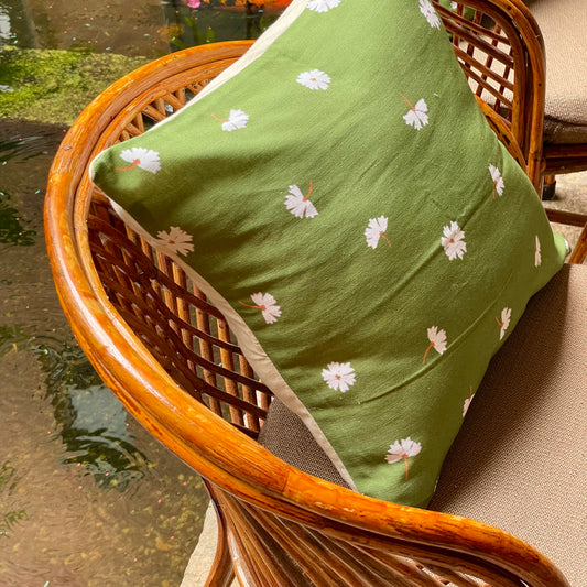 Clyde Parijat Olive Cushion Cover - 16 x 16 - Single
