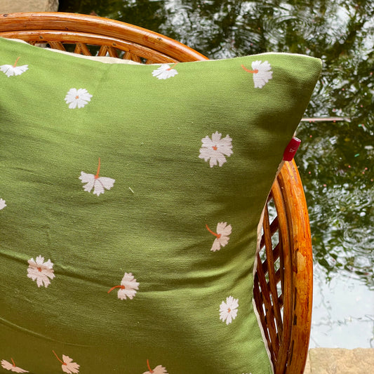 Clyde Parijat Olive Cushion Cover - 16 x 16 - Single