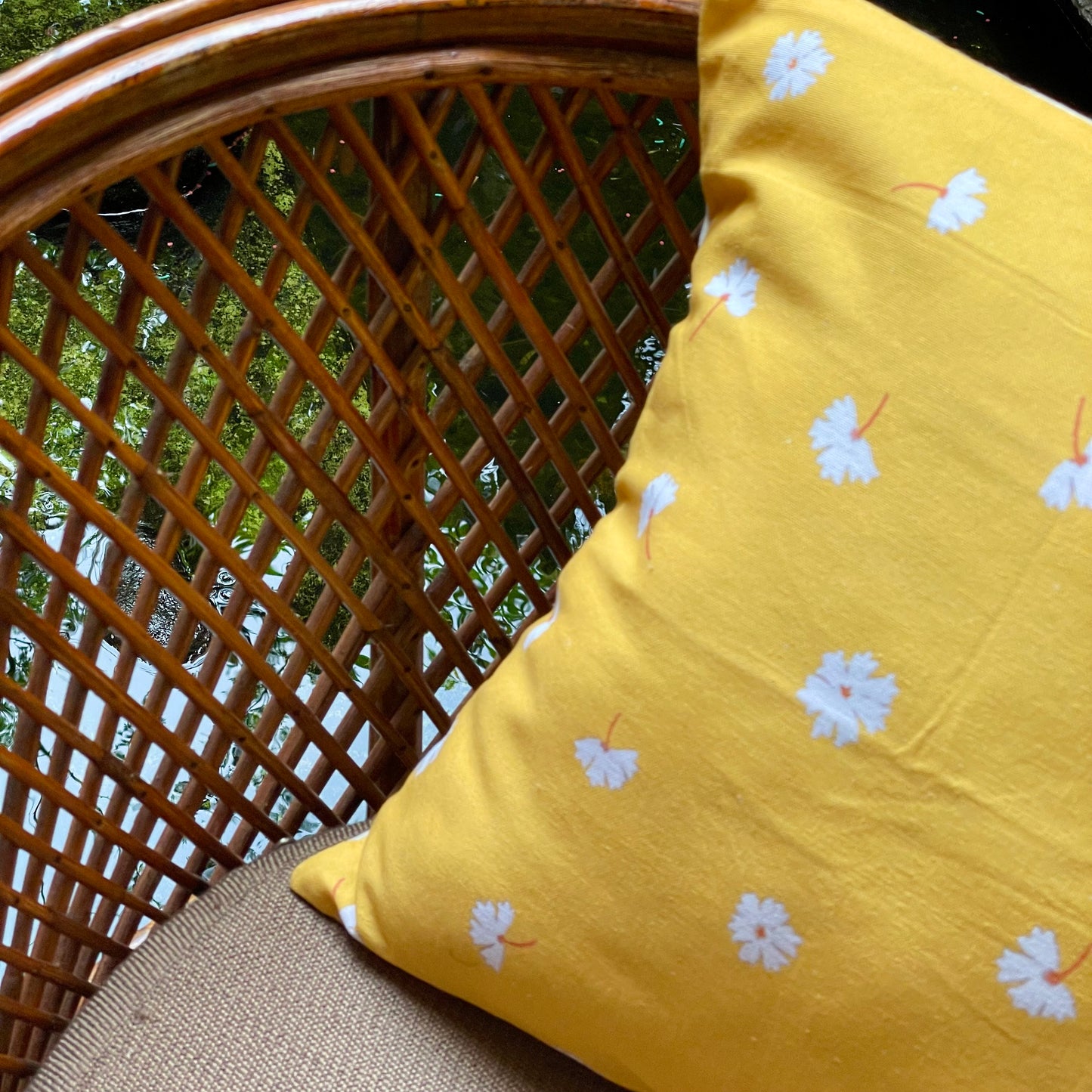 Clyde Parijat Turmeric Cushion Cover - 16 x 16 - Single