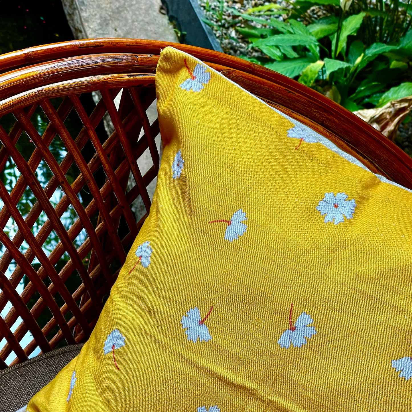 Clyde Parijat Turmeric Cushion Cover - 16 x 16 - Single