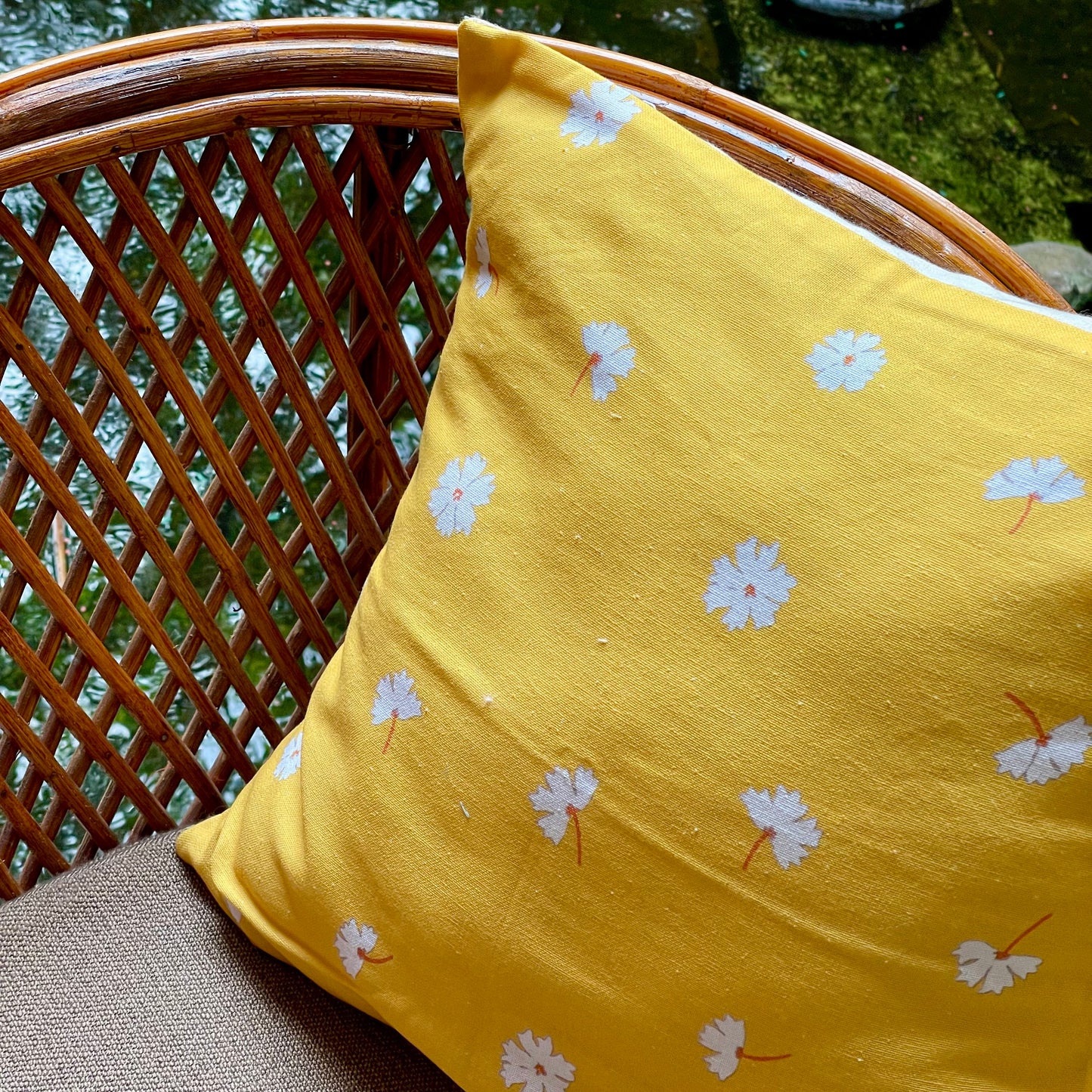 Clyde Parijat Turmeric Cushion Cover - 16 x 16 - Single