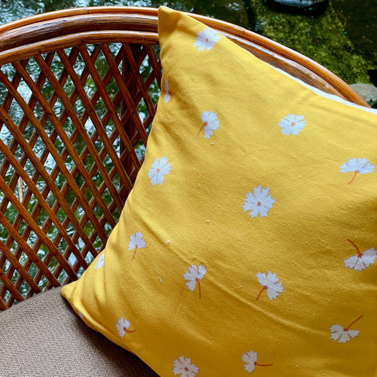 Clyde Parijat Turmeric Cushion Cover - 16 x 16 - Single