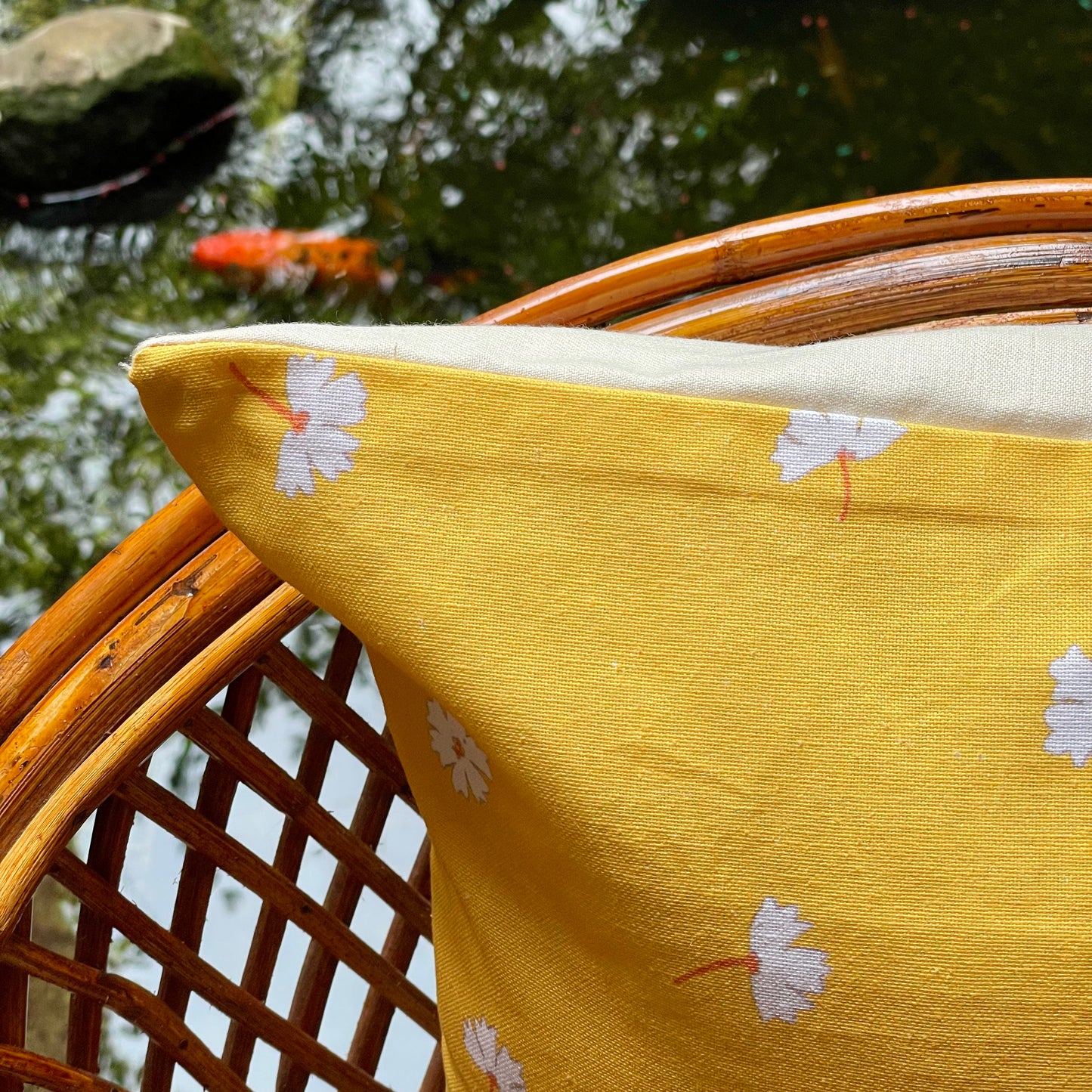 Clyde Parijat Turmeric Cushion Cover - 16 x 16 - Single