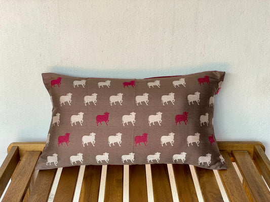 Hudson Haveli Raspberry Cushion Cover - 22 x 12 - Single