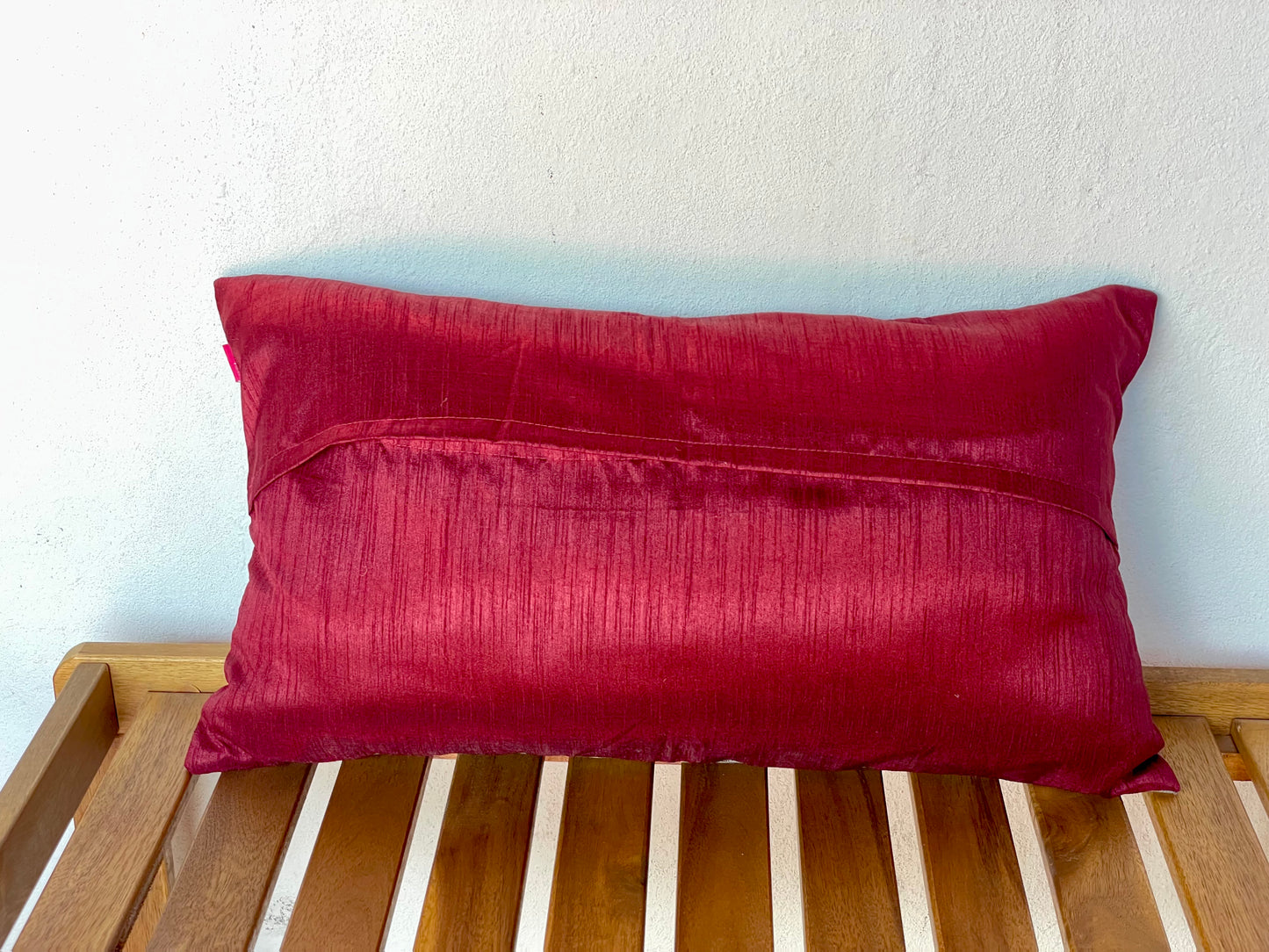 Hudson Haveli Raspberry Cushion Cover - 22 x 12 - Single