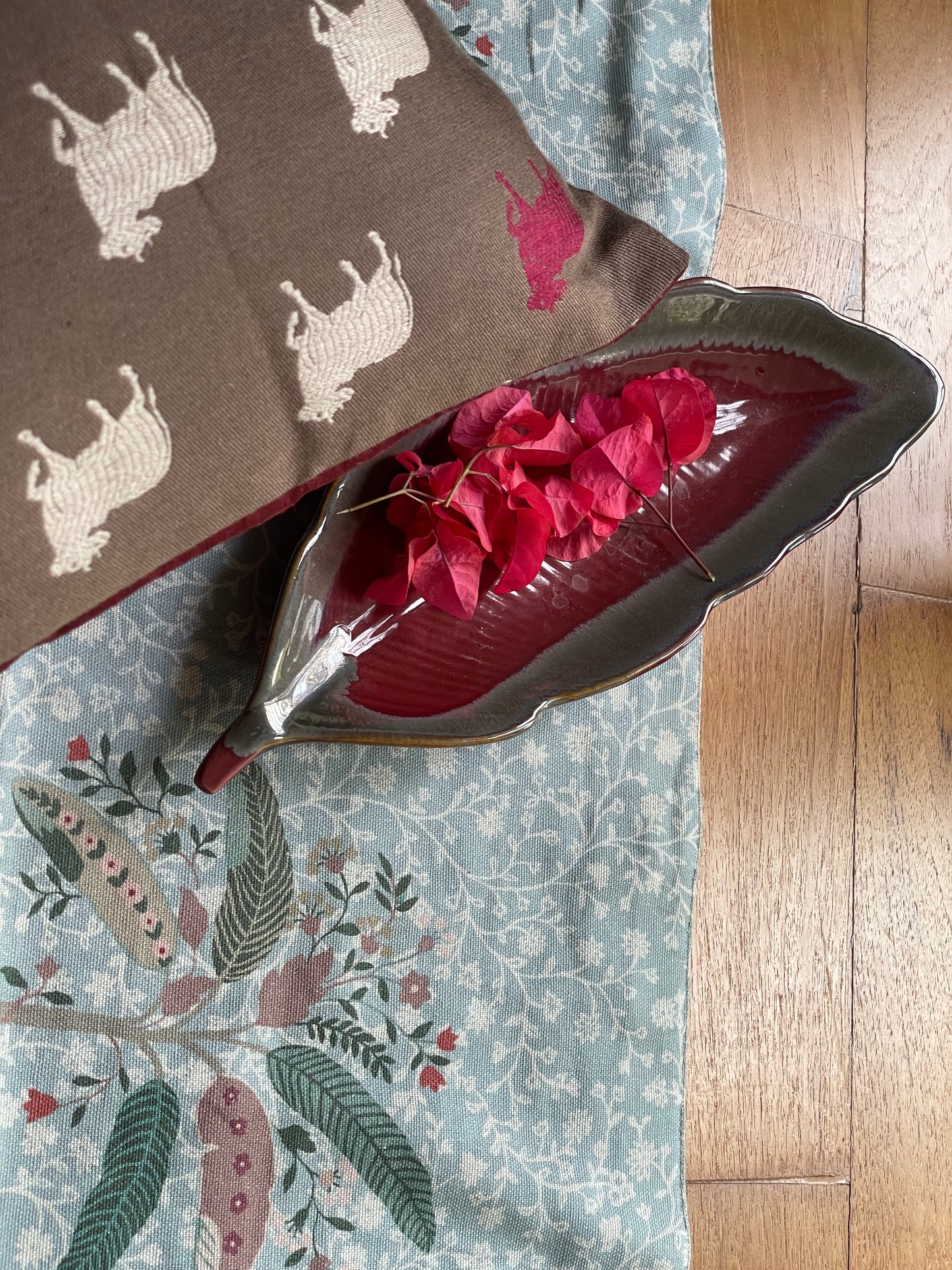 Hudson Haveli Raspberry Cushion Cover - 22 x 12 - Single