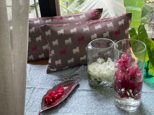 Hudson Haveli Raspberry Cushion Cover - 22 x 12 - Single