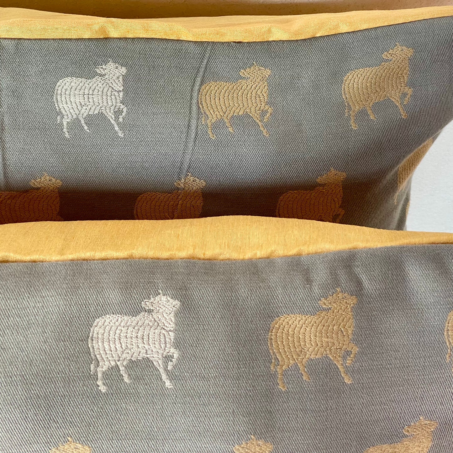 Hudson Haveli Silver Cushion Cover - 22 x 12 - Single