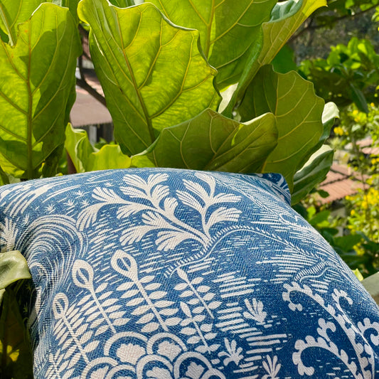 Clyde Nellie Indigo Cushion Cover - 16 x 16 - Single