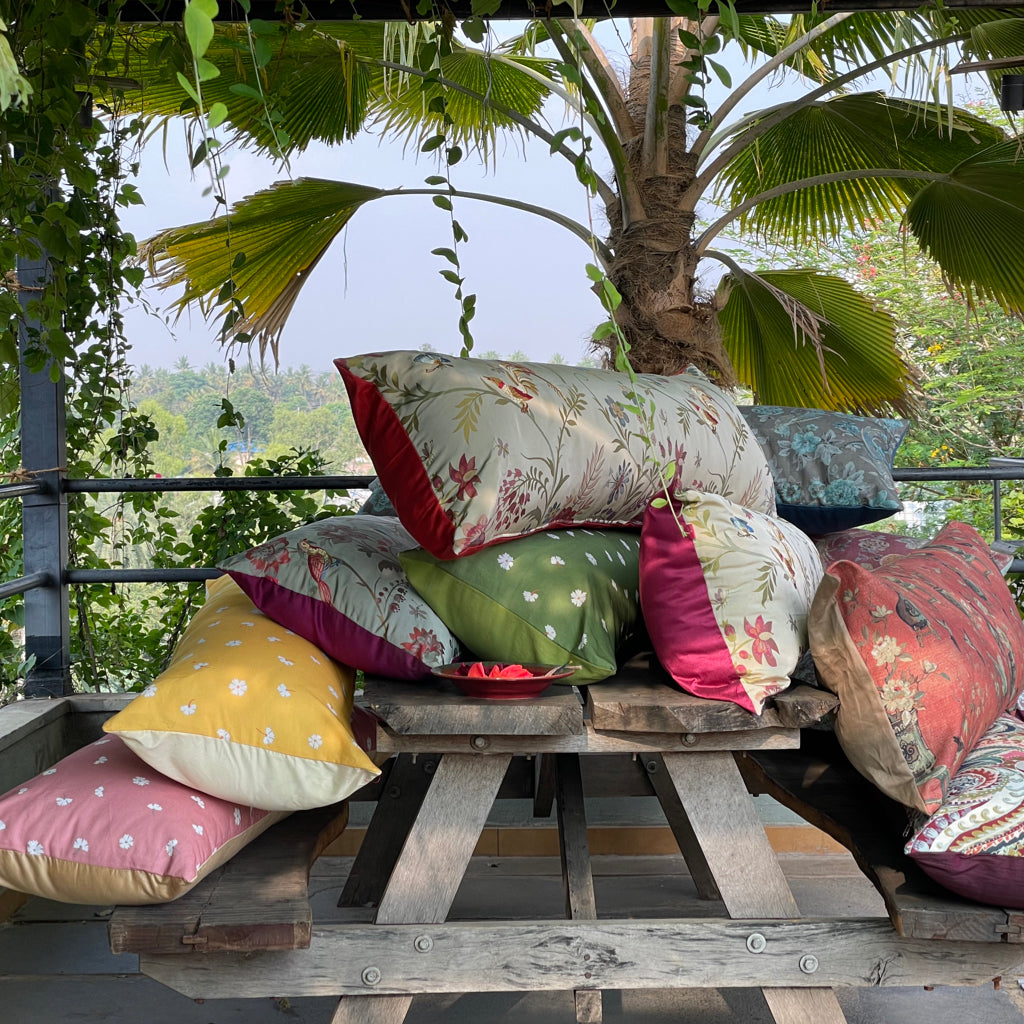 Nile Ibis Ruby Cushion Cover - 54 x 20 - Single