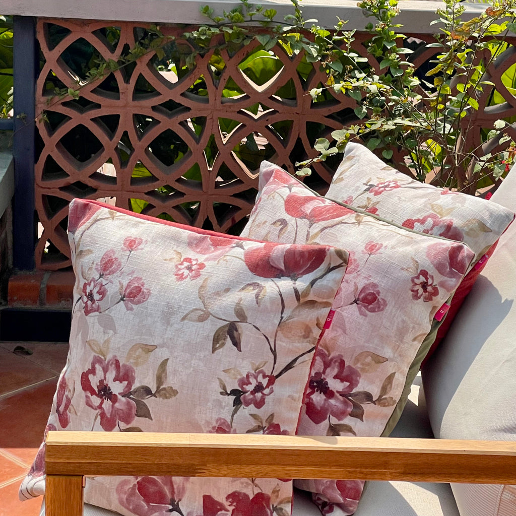 Clyde Bagh Sangria Cushion Cover - 16 x 16 - Single