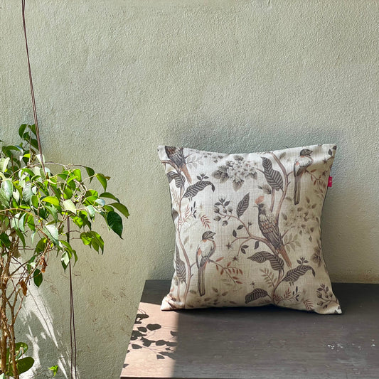 Clyde Panchi Safed Cushion Cover - 16 x 16 - Single