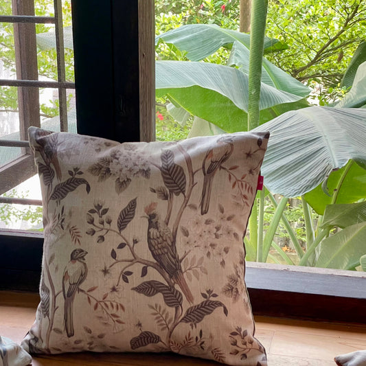 Clyde Panchi Safed Cushion Cover - 16 x 16 - Single