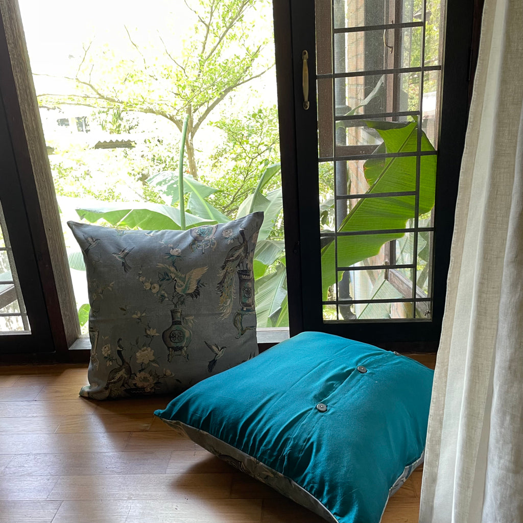 Seine Portofino Blue Cushion Cover - 24 x 24 - Single