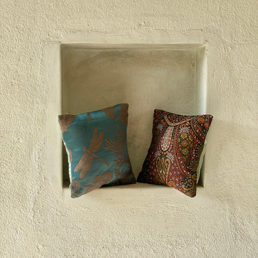 Mekong Macadamia & Cocoa Cushion Cover with filler - 7 x 7 - Set of 2