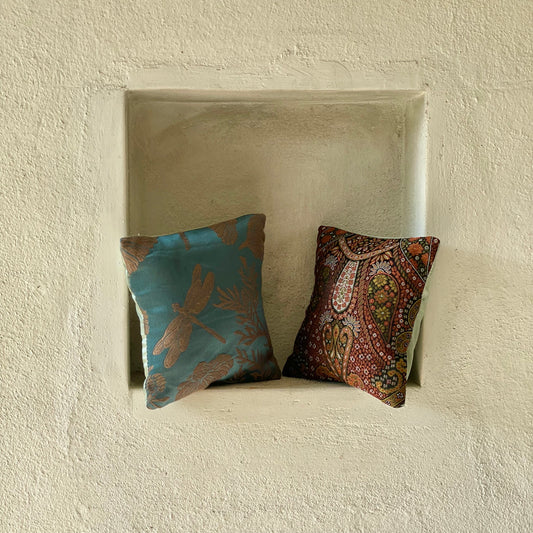 Mekong Macadamia & Cocoa Cushion Cover with filler - 7 x 7 - Set of 2