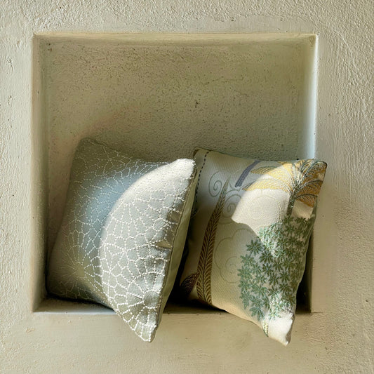 Mekong Pecan & Maple Cushion Cover with filler - 7 x 7 - Set of 2