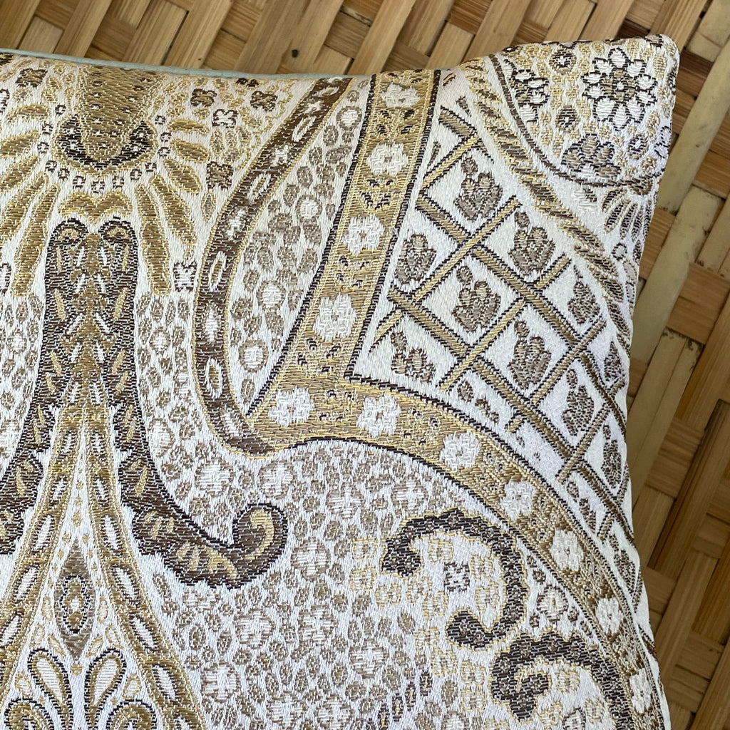 Mekong Almond & Sangria Cushion Cover with filler - 7 x 7 - Set of 2