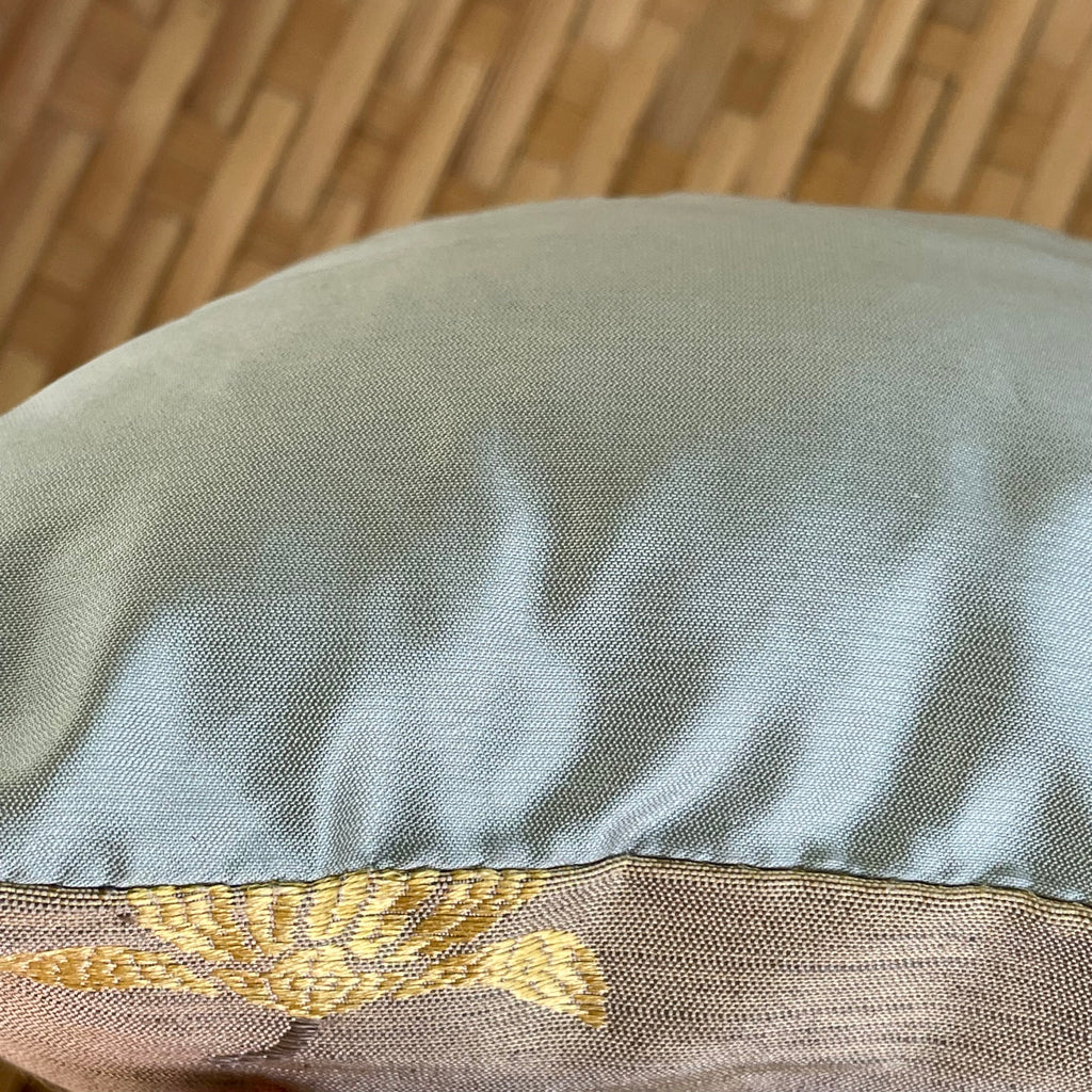 Mekong Hazelnut & Saffron Cushion Cover with filler - 7 x 7 - Set of 2