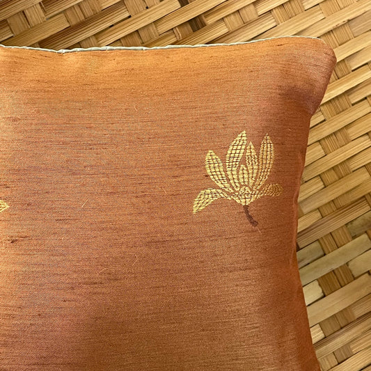 Mekong Cranberry & Tango Cushion Cover with filler - 7 x 7 - Set of 2
