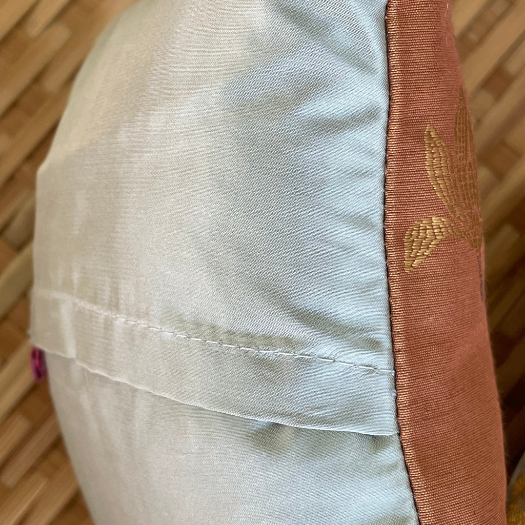 Mekong Cranberry & Tango Cushion Cover with filler - 7 x 7 - Set of 2