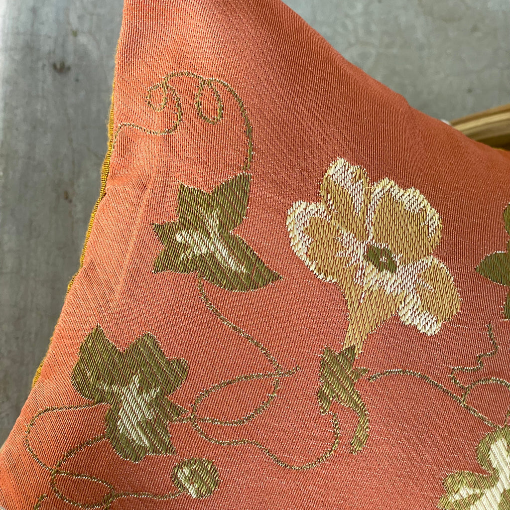 Mekong Cranberry & Tango Cushion Cover with filler - 7 x 7 - Set of 2