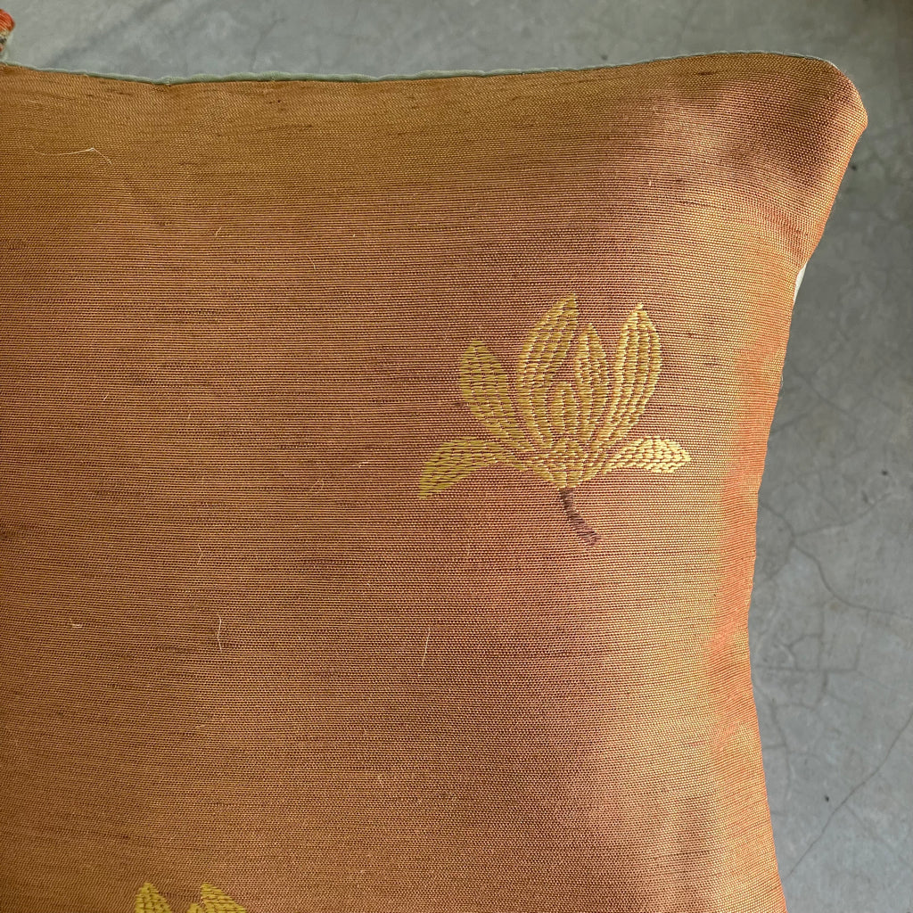 Mekong Cranberry & Tango Cushion Cover with filler - 7 x 7 - Set of 2