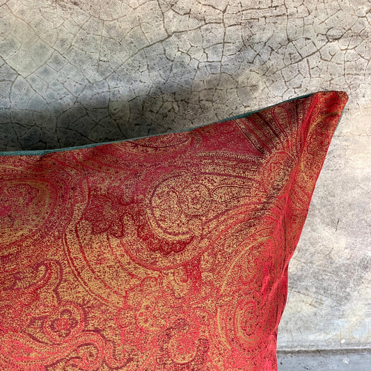 Indus Pashmina Ruby Cushion Cover - 38 x 18 - Single
