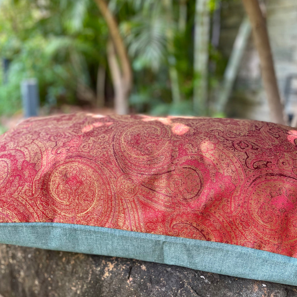 Indus Pashmina Ruby Cushion Cover - 38 x 18 - Single