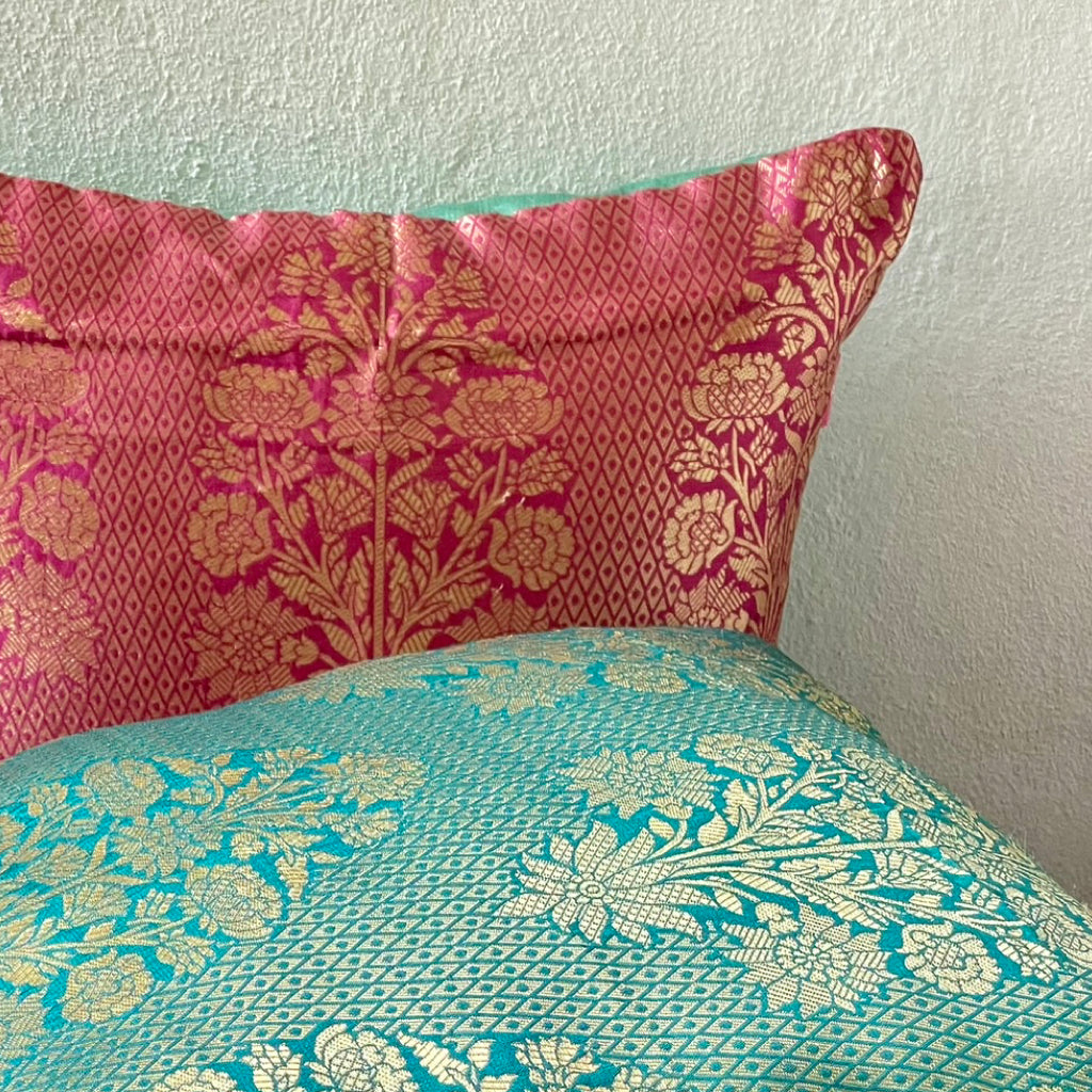Pink Lotus Decorative Festive Cushion Cover 16 x 16 - Single
