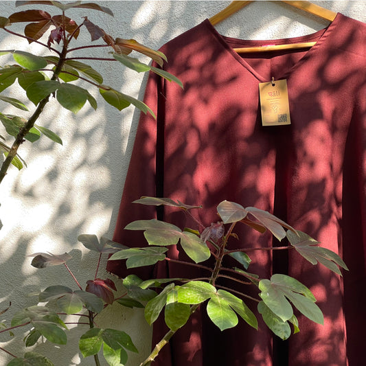 San Francisco Burgundy Cotton Dress