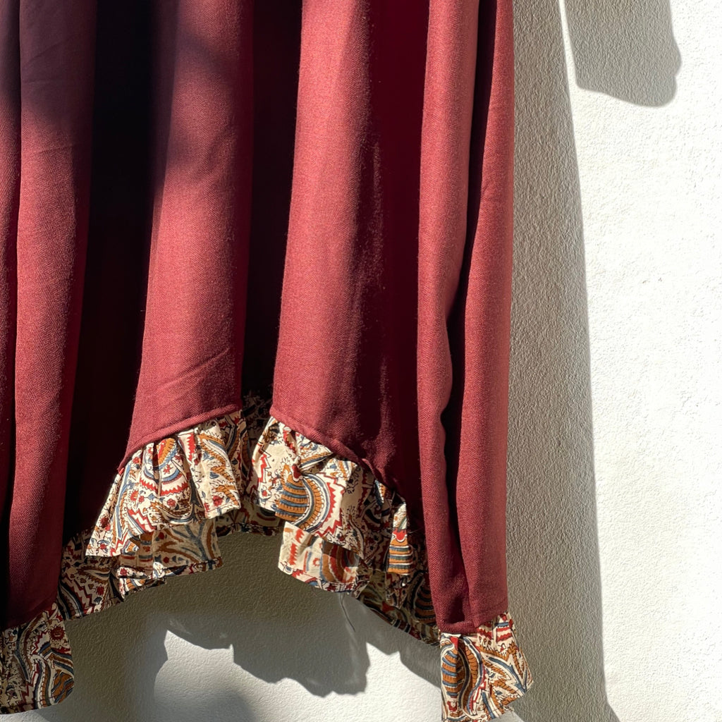 San Francisco Burgundy Cotton Dress