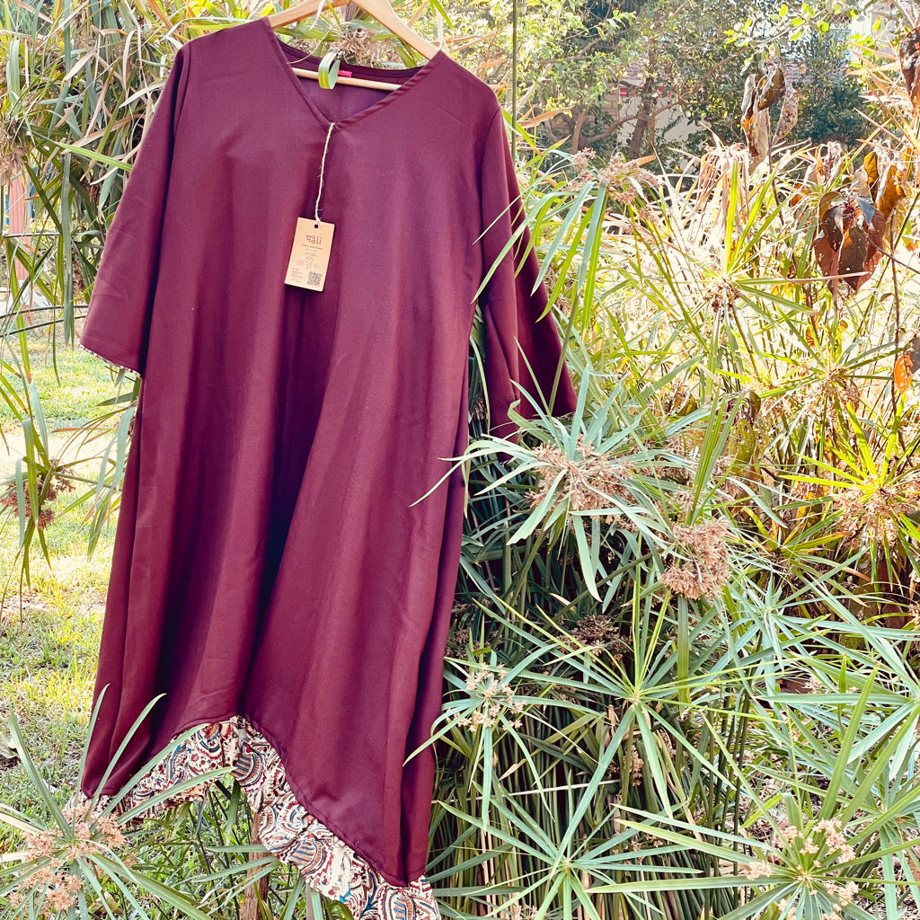 San Francisco Burgundy Cotton Dress
