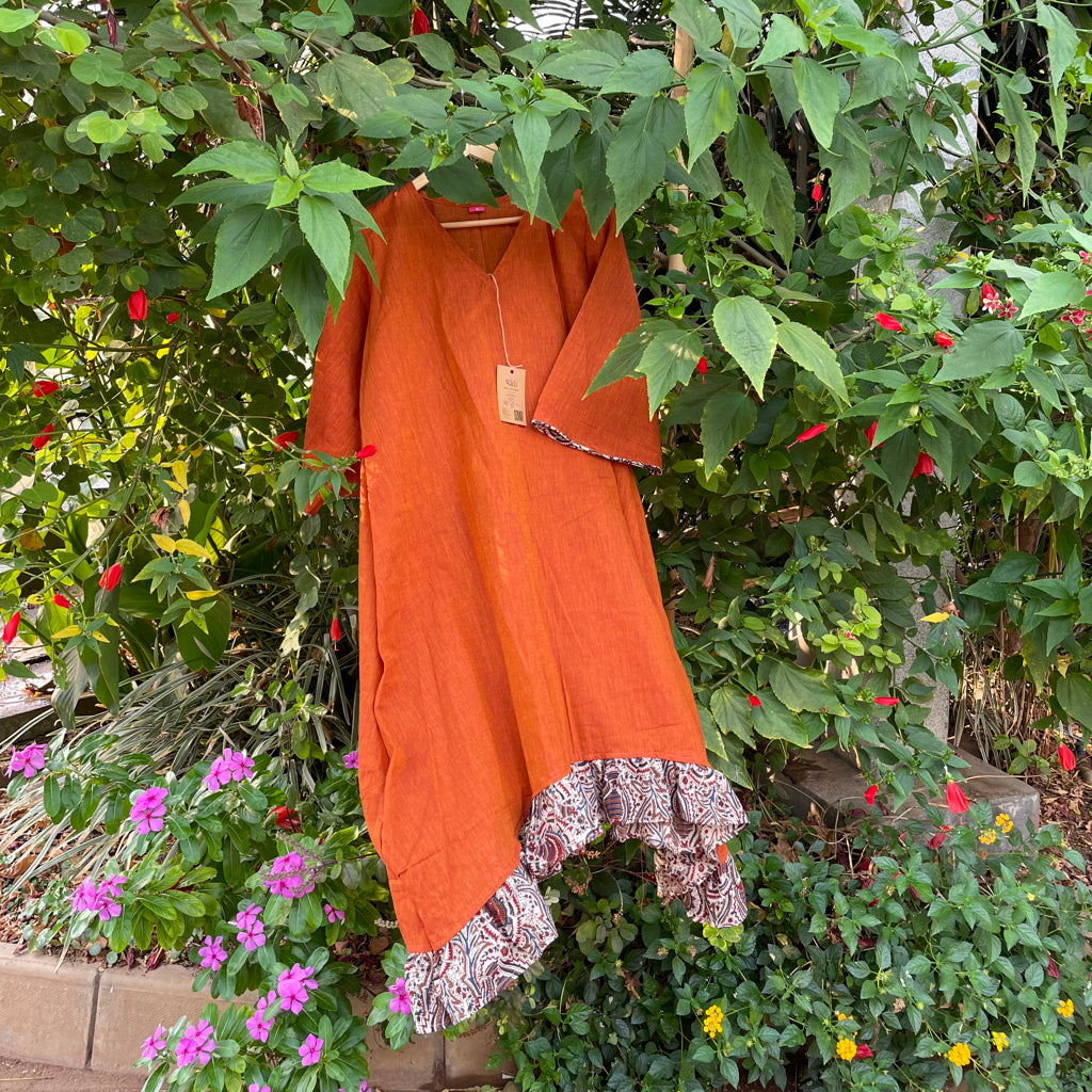 San Francisco Orange Cotton Dress