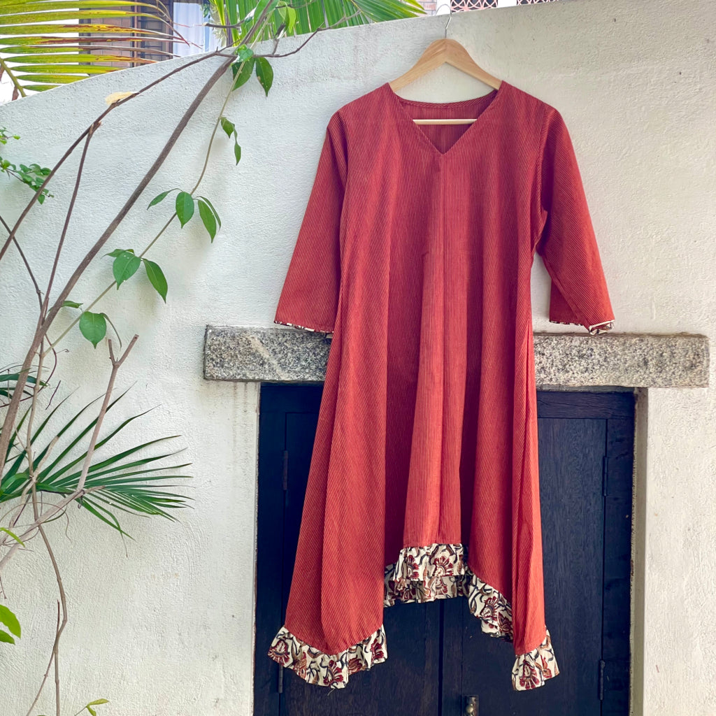 San Francisco Orange Cotton Dress