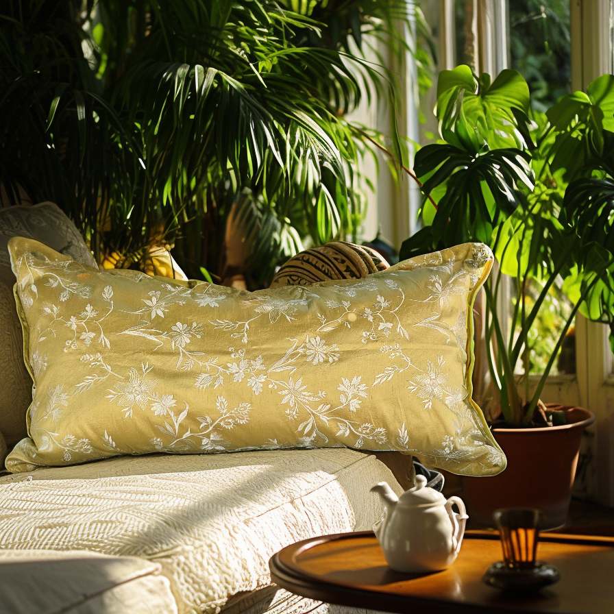 Indus Wisteria Cushion Cover - 38 x 18 - Single