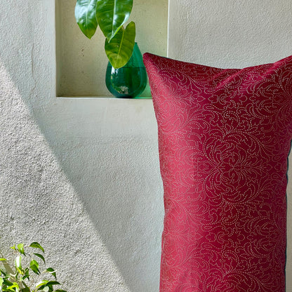 Indus Sumac Wine Red Cushion Cover - 38 x 18 - Single