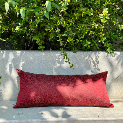 Indus Sumac Wine Red Cushion Cover - 38 x 18 - Single