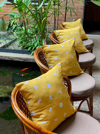 Clyde Parijat Turmeric Cushion Cover - 16 x 16 - Single