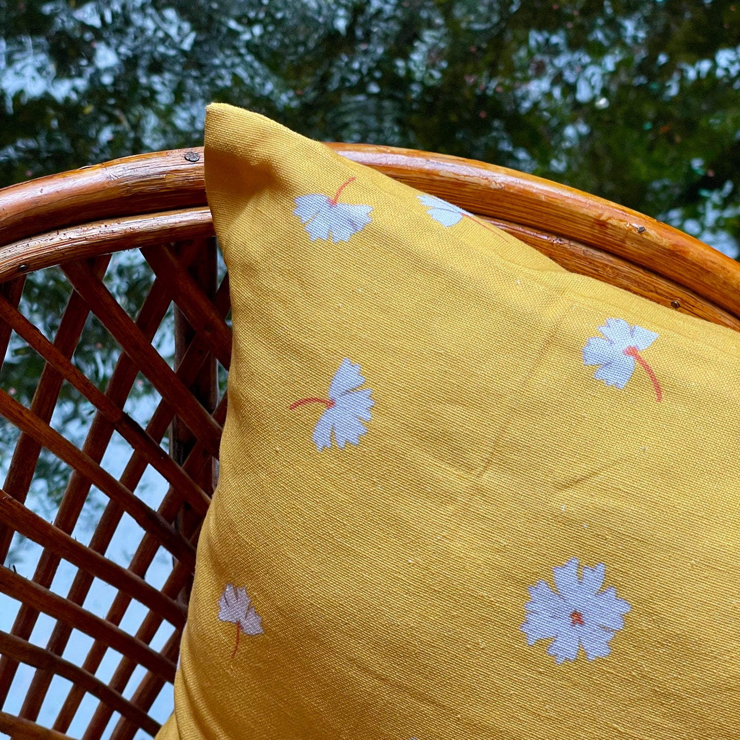 Clyde Parijat Turmeric Cushion Cover - 16 x 16 - Single