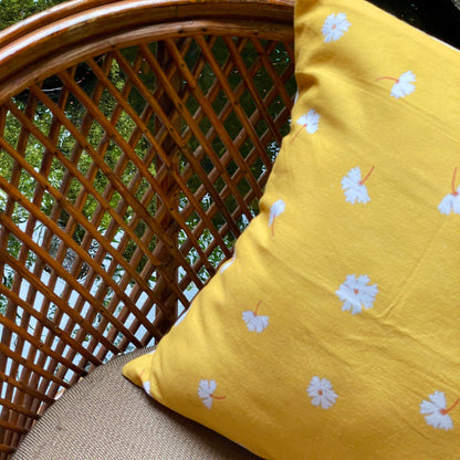 Clyde Parijat Turmeric Cushion Cover - 16 x 16 - Single
