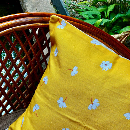 Clyde Parijat Turmeric Cushion Cover - 16 x 16 - Single