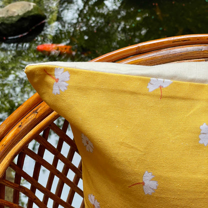 Clyde Parijat Turmeric Cushion Cover - 16 x 16 - Single